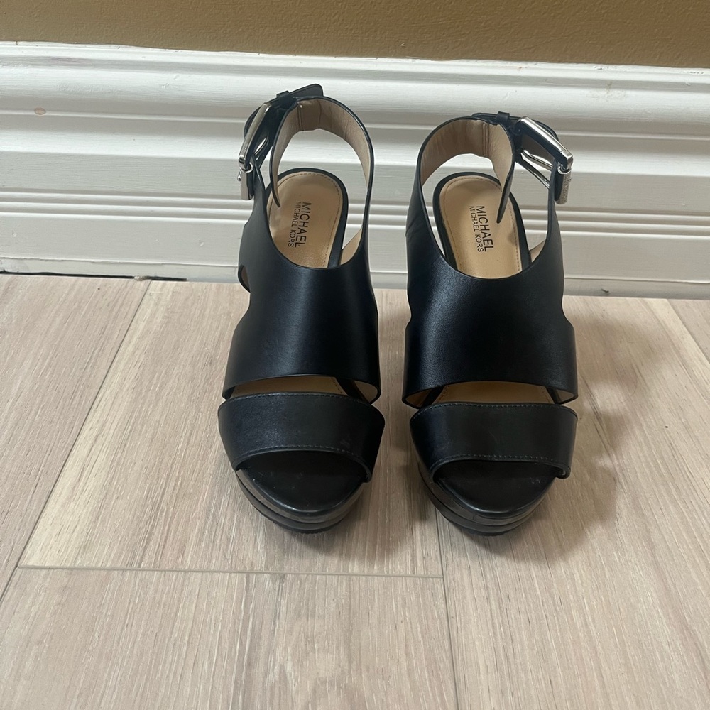 Michael Kors black platform heels size 6.5